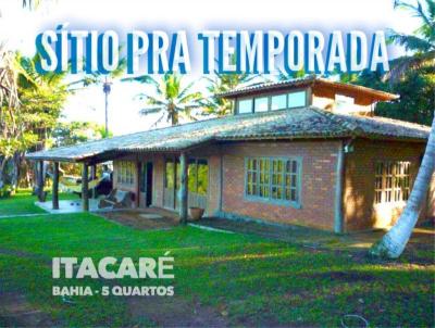 Casa para Temporada, em Itacaré, bairro 16 km do centro de Itacaré, 5 dormitórios, 3 banheiros, 5 vagas